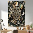 thumbnail image 1 of Ambesonne Boho Wall Hanging Tapestry, Psychedelic Modern Art Mandala, 30"x45", Dark Grey Earth Yellow, 1 of 3
