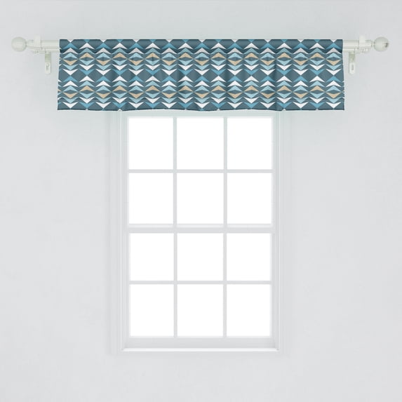 Ambesonne Boho Window Valance, Arrow Pattern with Grunge Worn out Effect Retro Inspirations Culture, Curtain Valance for Kitchen Bedroom Decor with Rod Pocket, 54" X 12", Multicolor