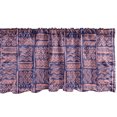 thumbnail image 1 of Ambesonne Boho Window Valance, Bicolour Abstract Hand Drawn Design Motifs Lines and Spots, Curtain Valance for Kitchen Bedroom Decor with Rod Pocket, 54" X 18", Dark Lavender and Coral, 1 of 2