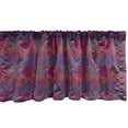 thumbnail image 1 of Ambesonne Boho Window Valance, Botanical Motif in Dark Tones Swirls Berry Herbs Nature Retro Doodle Illustration, Curtain Valance for Kitchen Bedroom Decor with Rod Pocket, 54" X 12", Multicolor, 1 of 3