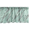 thumbnail image 1 of Ambesonne Boho Window Valance, Hand Drawn Feathers Hippie Pattern Bohemian Style Modern Creative Graphic, Curtain Valance for Kitchen Bedroom Decor with Rod Pocket, 54" X 18", Seafoam Grey and White, 1 of 3