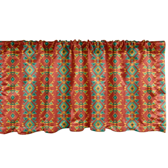 Ambesonne Boho Window Valance, Retro Inspirations, 54" X 12", Multicolor