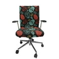 thumbnail image 1 of Ambesonne Bones Office Chair Cover Stretchable High Back, Ornamental Skulls Pattern, Charcoal Grey Multicolor, 1 of 1