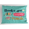 thumbnail image 1 of Ambesonne Book Pillow Sham, Books are Magic Pale Color, 26" X 20", Multicolor, 1 of 2