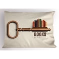 thumbnail image 1 of Ambesonne Book Pillow Sham, Key to Knowledge Theme, 36" X 20", Multicolor, 1 of 2