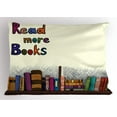 thumbnail image 1 of Ambesonne Book Pillow Sham, Read More Sketchy Colorful, 36" X 20", Multicolor, 1 of 2