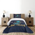 thumbnail image 1 of Ambesonne Book Quilted Bedspread Set 2 Pcs, World Belongs to Readers, Twin Size, Multicolor, 1 of 5
