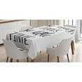 thumbnail image 1 of Ambesonne Book Tablecloth Rectangular Table Cover, Inspirational Modern Words, 60"x90", White and Charcoal Grey, 1 of 4