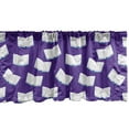 thumbnail image 1 of Ambesonne Books Window Valance, Open Books Scattered Around, 42" x 18", Indigo White and Blue, 1 of 3