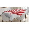 thumbnail image 1 of Ambesonne Boston Tablecloth Rectangular Table Cover, Calligraphic Letters Form, 60"x90", Vermilion and White, 1 of 4
