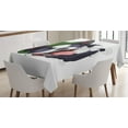 thumbnail image 1 of Ambesonne Boston Terrier Tablecloth Rectangular Table Cover, Cheerful Terrier, 52"x70", Multicolor, 1 of 4