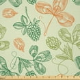 thumbnail image 1 of Ambesonne Botanic Fabric by the Yard Microfiber, Design Leaves Art, 1 Yard, Pale Green Multicolor, 1 of 4