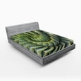 thumbnail image 1 of Ambesonne Botanic Fitted Sheet, Western Botanic Plant, Queen Size, Green, 1 of 2