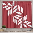thumbnail image 1 of Ambesonne Botanic Kitchen Curtains, Leaves Nature Abstract Art, 55"x45", Burgundy, 1 of 1