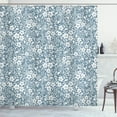 thumbnail image 1 of Ambesonne Botanic Shower Curtain, Floral Pattern Spring Leaf, 69"Wx84"L, Blue Grey, 1 of 4
