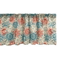 thumbnail image 1 of Ambesonne Botanic Window Valance, Hippie Floral Prehistoric, 54" X 18", Vermilion Beige Teal, 1 of 5