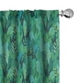 thumbnail image 1 of Ambesonne Botanical Window Curtains, Continued Forest Bushes, Each 28" W x 63" L, Green and Forest Green, 1 of 3