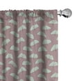 thumbnail image 1 of Ambesonne Botanical Window Curtains, Ginkgo Leaves Retro, Each 28" W x 84" L, Mauve Taupe Mint Green, 1 of 5