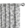 thumbnail image 1 of Ambesonne Botanical Window Curtains, Grunge Sunflowers, Each 28" W x 63" L, Dark Purpleblue White, 1 of 5