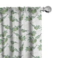 thumbnail image 1 of Ambesonne Botanical Window Curtains, Hand Drawn Olive Branches, Each 28" W x 84" L, Green Purpleblue and White, 1 of 4