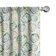 thumbnail image 1 of Ambesonne Botanical Window Curtains, Minimalist Monstera Art, Each 28" W x 84" L, Fern Green Yellow Green, 1 of 2