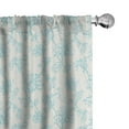 thumbnail image 1 of Ambesonne Botanical 4-Panel Curtains, Romantic Simple Floral, 56"x95", Pale Blue and Off White, 1 of 4