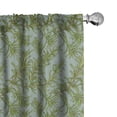 thumbnail image 1 of Ambesonne Botanical Window Curtains, Rosemary Plant Pattern, Each 28" W x 95" L, Pale Teal and Green, 1 of 4