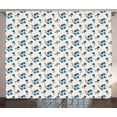 thumbnail image 1 of Ambesonne Botanical Curtains 2 Panel Set, Mountain Blueberry Fruit, 108" x 90", Cobalt Blue Beige Plum, 1 of 3