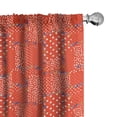thumbnail image 1 of Ambesonne Botanical Curtains, Carnation Blossoms Leaves, Pair of 28"x63", Vermilion White, 1 of 5