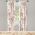 thumbnail image 1 of Ambesonne Botanical Curtains, Floral Victorian Print, Pair of 28"x84", Pale Rust, 1 of 2