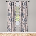 thumbnail image 1 of Ambesonne Botanical Curtains, Floral Victorian Print, Pair of 28"x84", Slate Blue, 1 of 2