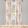 thumbnail image 1 of Ambesonne Botanical Curtains, Floral Victorian Print, Pair of 28"x95", Peach Ivory, 1 of 2