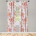 thumbnail image 1 of Ambesonne Botanical Curtains, Floral Victorian Print, Pair of 28"x95", Vermilion, 1 of 2
