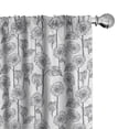 thumbnail image 1 of Ambesonne Botanical Curtains, Grunge Sunflowers, Pair of 28"x95", Dark Purpleblue White, 1 of 5