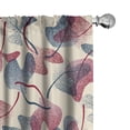 thumbnail image 1 of Ambesonne Botanical Curtains, Leaves Autumn Simplified, Pair of 28"x84", Blue Grey Maroon, 1 of 1