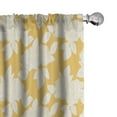 thumbnail image 1 of Ambesonne Botanical Curtains, Peony and Rose Flowers, Pair of 28"x95", Pale Orange White, 1 of 5