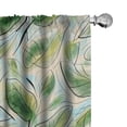 thumbnail image 1 of Ambesonne Botanical Curtains, Watercolor Autumn Leaves, Pair of 28"x63", Emerald Avocado Green, 1 of 1