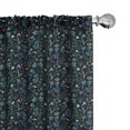thumbnail image 1 of Ambesonne Botanical Curtains, Wild Garden of Flowers, Pair of 28"x95", Dark Reseda Green, 1 of 4