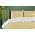 thumbnail image 1 of Ambesonne Botanical Down Alternative Quilt Comforter, Overlapped Leaves Plot, Twin XL, Pastel Brown Pale Green, 1 of 5