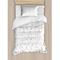 thumbnail image 1 of Ambesonne Botanical Duvet Cover Sets, Forest Herbs Calendula, 2-Twin, Mauve Taupe Reseda Green, 1 of 4