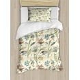 thumbnail image 1 of Ambesonne Botanical Duvet Cover Sets, Pastel Tones Flourishing, 2-Twin, Eggshell Multicolor, 1 of 4