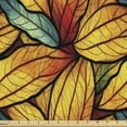 thumbnail image 1 of Ambesonne Botanical Fabric by the Yard, Autumn Leaves Repeated, 3 Yards, Mustard and Vermilion, 1 of 5