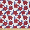thumbnail image 1 of Ambesonne Botanical Fabric by the Yard Microfiber, Flowers Plain Background, 2 Yards, Raspberry Dark Lavender, 1 of 2