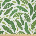 thumbnail image 1 of Ambesonne Botanical Fabric by the Yard Microfiber, Tropical Rainforest Art, 3 Yards, White Forest Green Green, 1 of 2