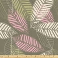 thumbnail image 1 of Ambesonne Botanical Fabric by the Yard Upholstery, Modern Leaves Leafy Print, 1 Yard, Green Brown Pale Pink, 1 of 5