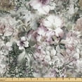 thumbnail image 1 of Ambesonne Botanical Fabric by the Yard, Nature Exotics Flowers, 1 Yard, Laurel Green Grey Pink, 1 of 5