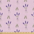 thumbnail image 1 of Ambesonne Botanical Fabric by the Yard Upholstery, Lavender Bouquet Branches, 1 Yard, Lilac Violet Green, 1 of 5