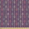 thumbnail image 1 of Ambesonne Botanical Fabric by the Yard Upholstery, Leaves in Ethnic Style, 2 Yards, Eggplant Multicolor, 1 of 5