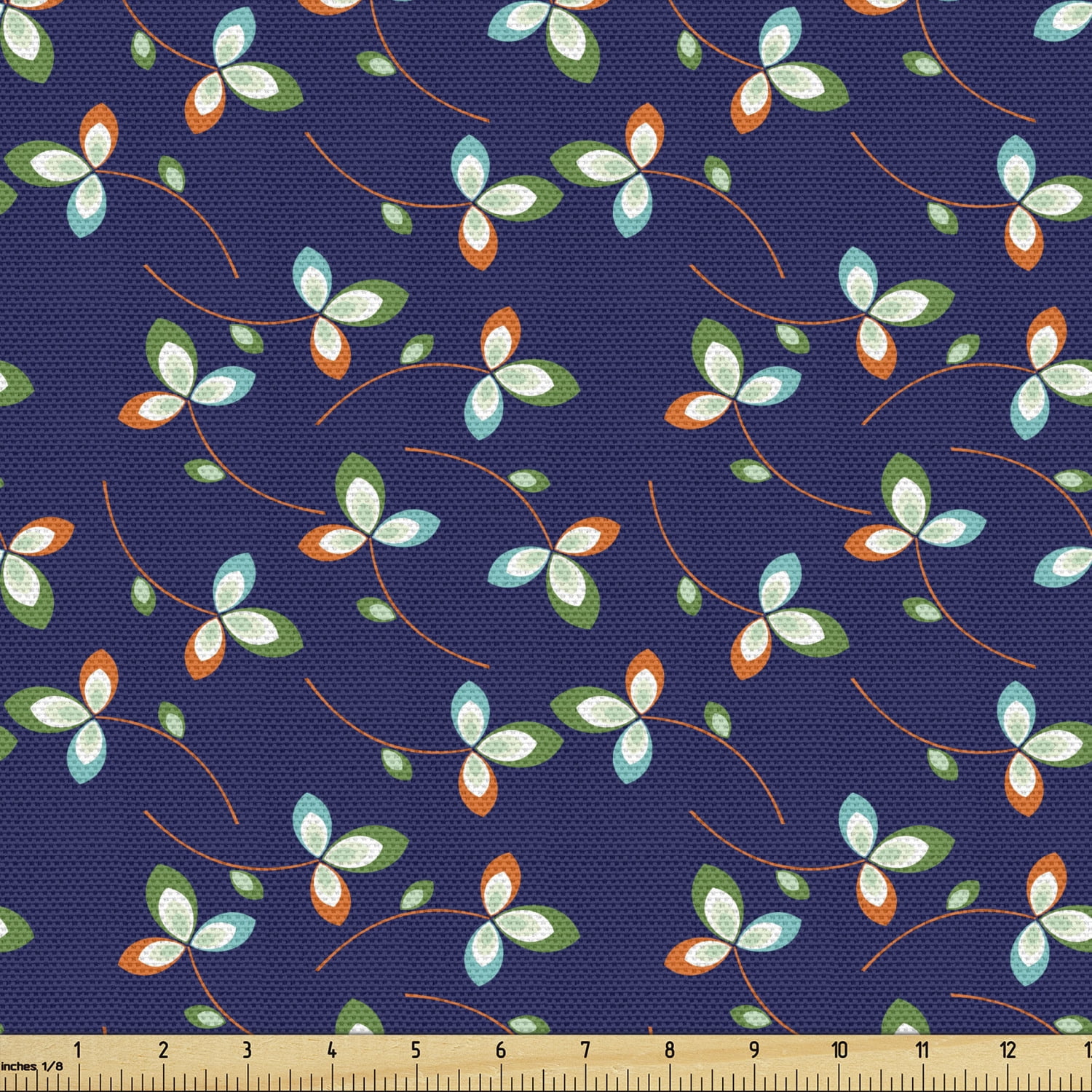 Ambesonne Botanical Fabric By The Yard Upholstery Pattern Of Falling Photo Inspiration