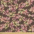 thumbnail image 1 of Ambesonne Botanical Fabric by the Yard Upholstery, Watercolor Leaves Flora, 3 Yards, Pastel Pink and Pale Green, 1 of 1
